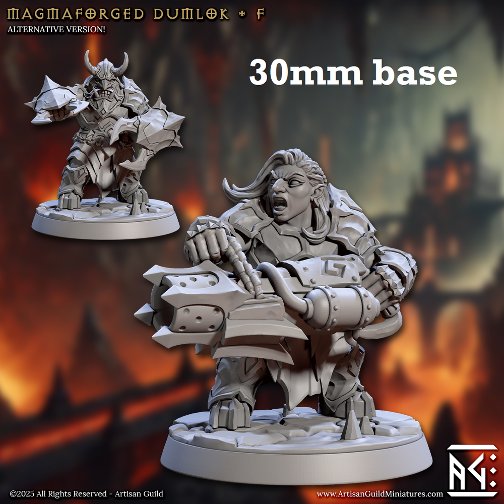 Magmaforged Dumlok: Sculpt F (Female Fire Dwarf Warrior) (Online Order Only)