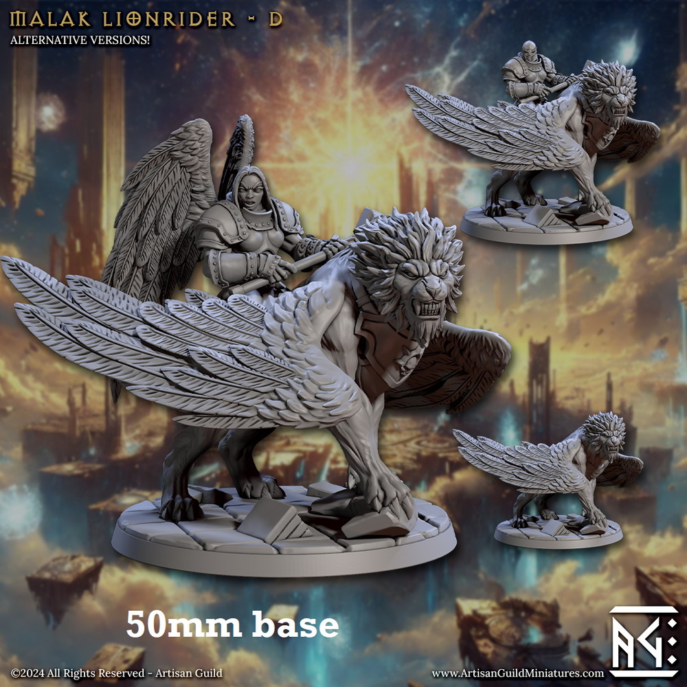 Malak Lionrider: Sculpt D (Female Angel Paladin Calvary Unit) (Online Only)
