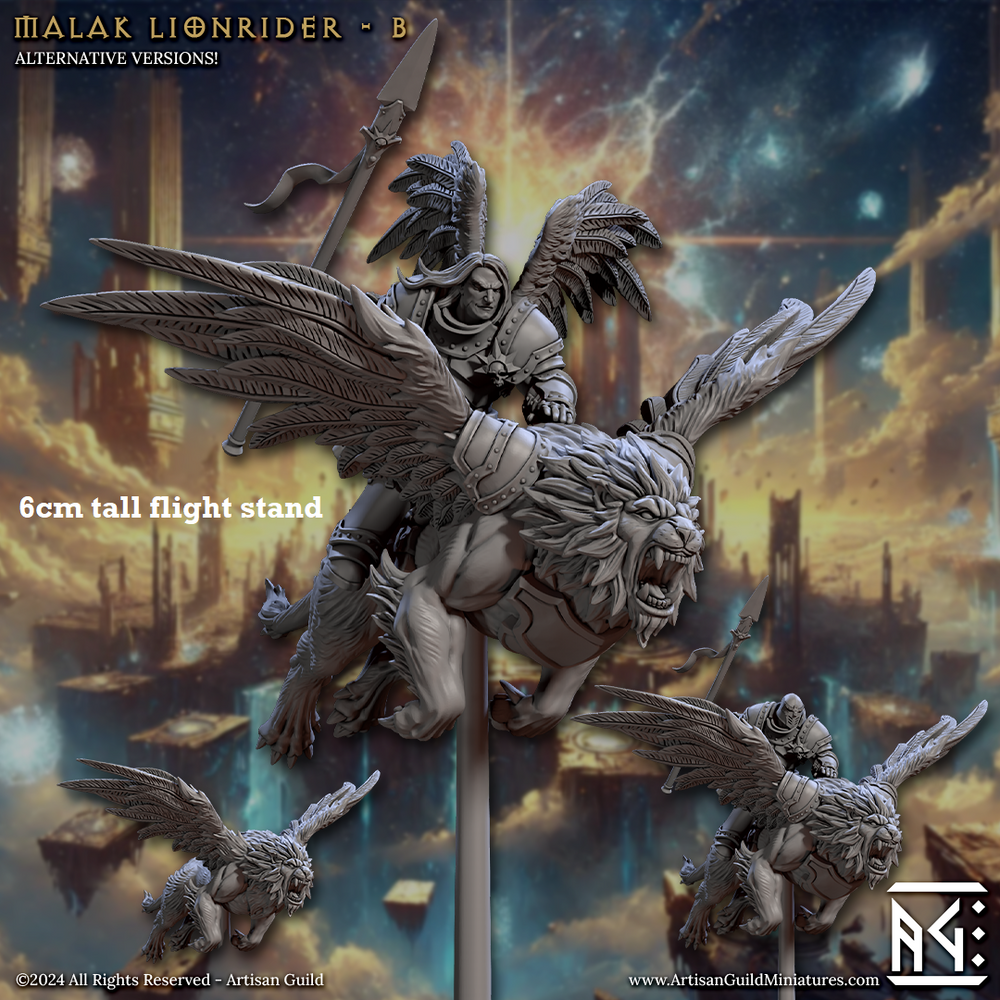 Malak Lionrider: Sculpt B (Male Angel Paladin Calvary Unit) (Online Only)
