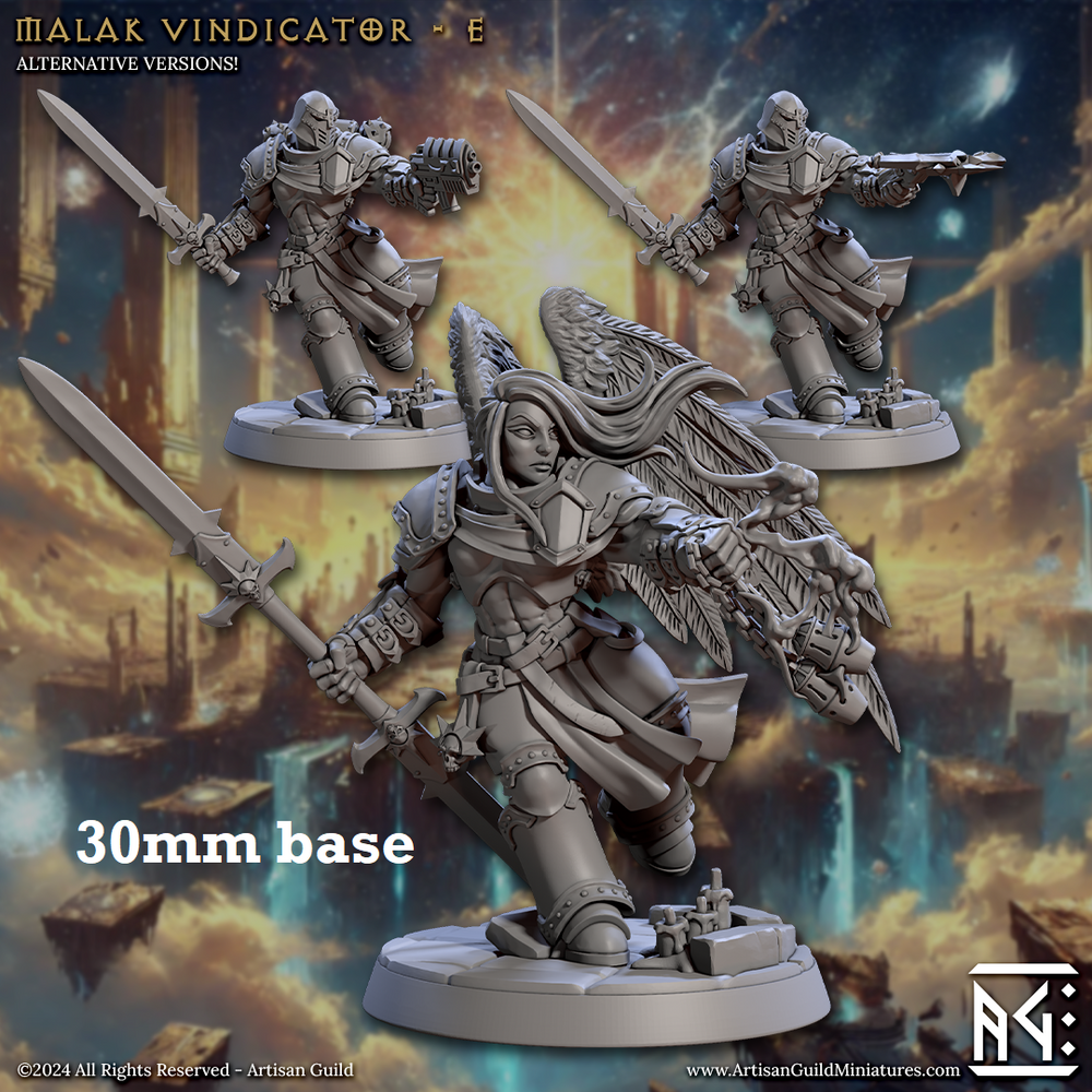 Malak Vindicator: Sculpt E (Female Angel Paladin) (Online Order Only)