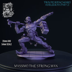 Massimo the Strongman – Harlequin Fighter – Resin Tabletop Miniature (ONLINE ORDER ONLY)