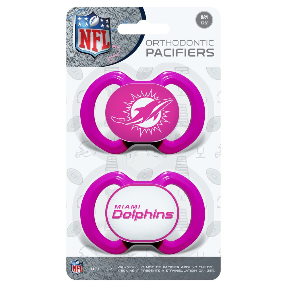 Miami Dolphins - Pink Pacifier 2-Pack
