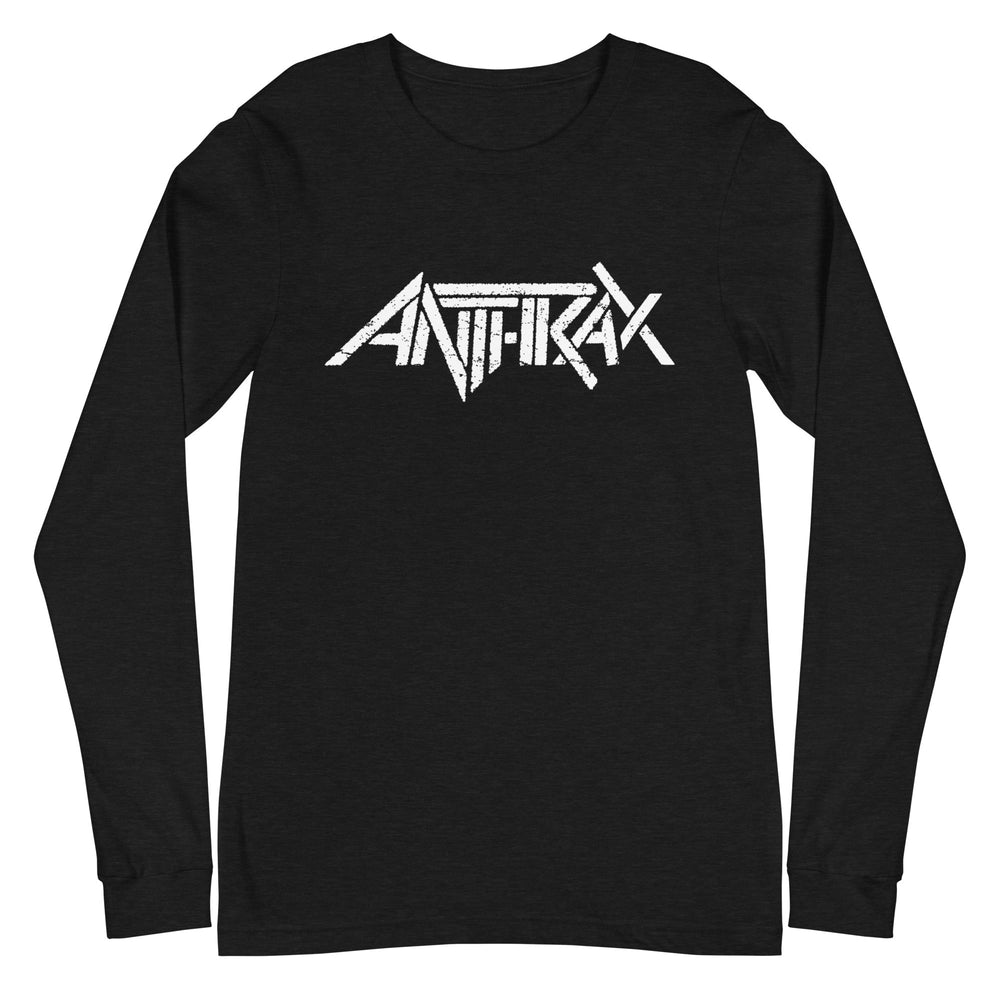Anthrax - White Classic Logo Long Sleeve T-Shirt [Apparel] (ONLINE ORDER ONLY)