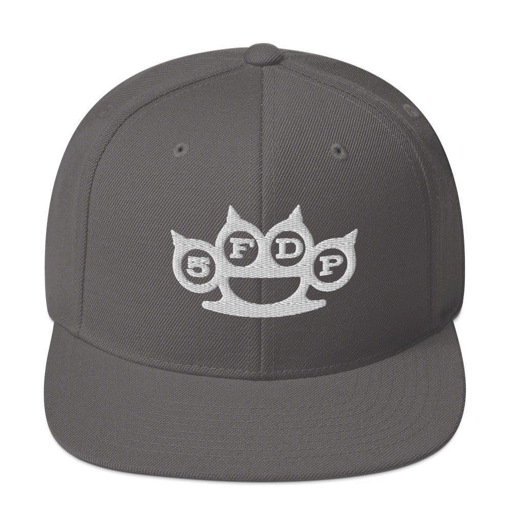 Five Finger Death Punch Grey Knuckles Embroidered Snapback Hat [Apparel] (ONLINE ORDER ONLY)