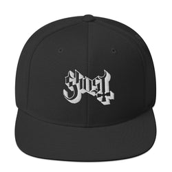 Ghost Classic Logo White Embroidered Snap Back Hat [Apparel] (ONLINE ORDER ONLY)