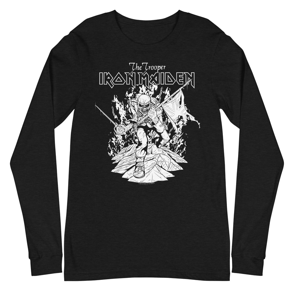 Iron Maiden - Trooper Black and White Long Sleeve T-Shirt [Apparel] (ONLINE ORDER ONLY)