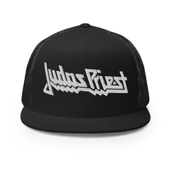 Judas Priest Electric White Logo Embroidered Trucker Hat [Apparel] (ONLINE ORDER ONLY)