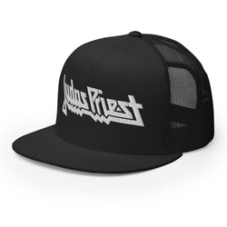 Judas Priest Electric White Logo Embroidered Trucker Hat [Apparel] (ONLINE ORDER ONLY)