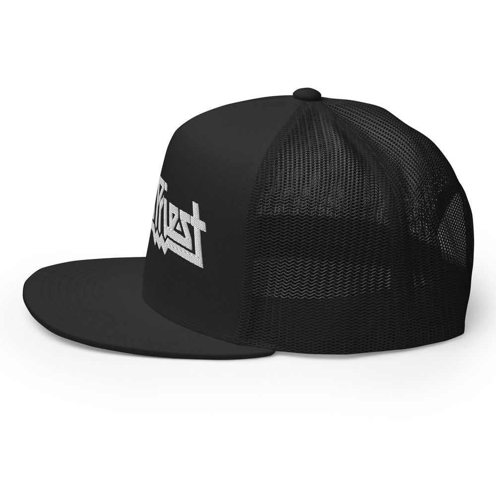 Judas Priest Electric White Logo Embroidered Trucker Hat [Apparel] (ONLINE ORDER ONLY)