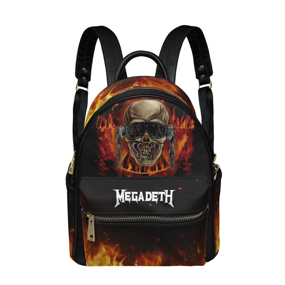 Megadeth Vic Flames Mini-Backpack - Vegan Leather [Backpack] (ONLINE ORDER ONLY)