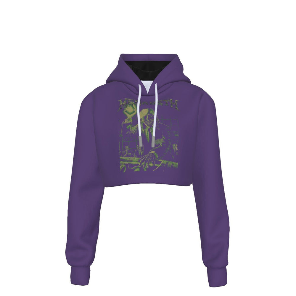 Megadeth Vic Suit Women's Cropped Hoodie [] (ONLINE ORDER ONLY)