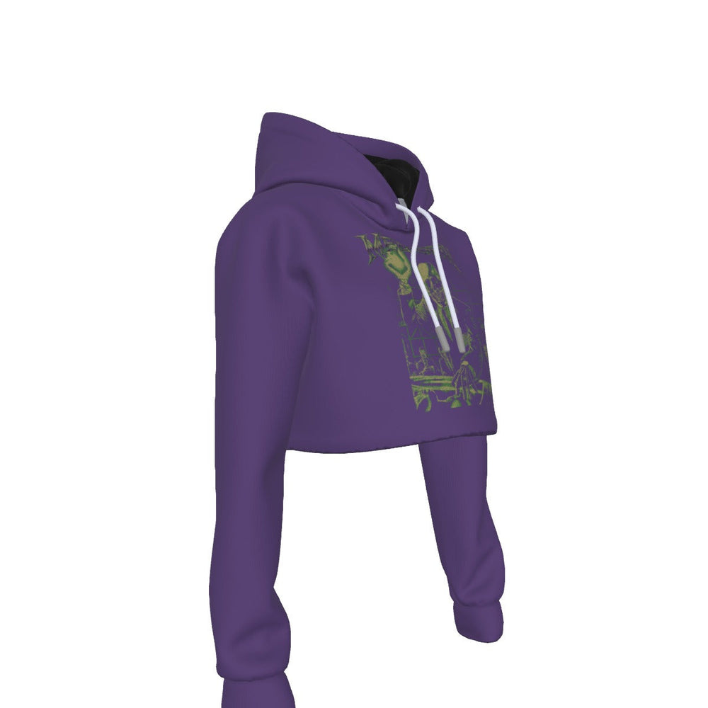 Megadeth Vic Suit Women's Cropped Hoodie [] (ONLINE ORDER ONLY)