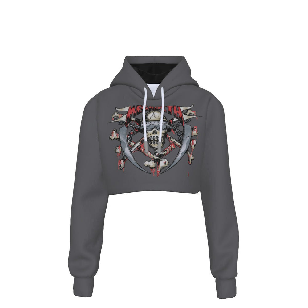 Megadeth Vintage Blades Women's Cropped Hoodie [] (ONLINE ORDER ONLY)