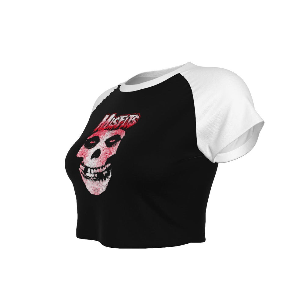 Misfits Tagged Skull Women's Crop Top [Apparel] (ONLINE ORDER ONLY)