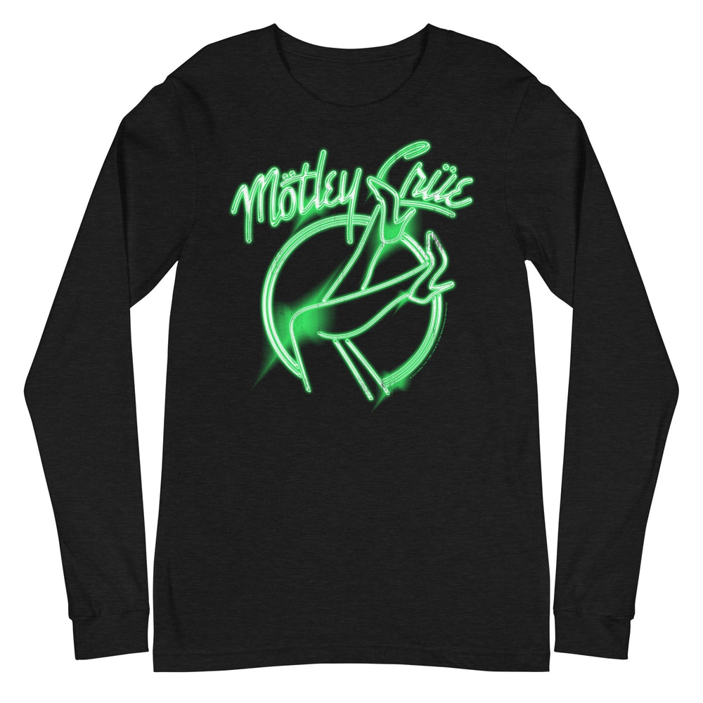 Motley Crue - Neon Green Girls Long Sleeve T-Shirt [Apparel] (ONLINE ORDER ONLY)