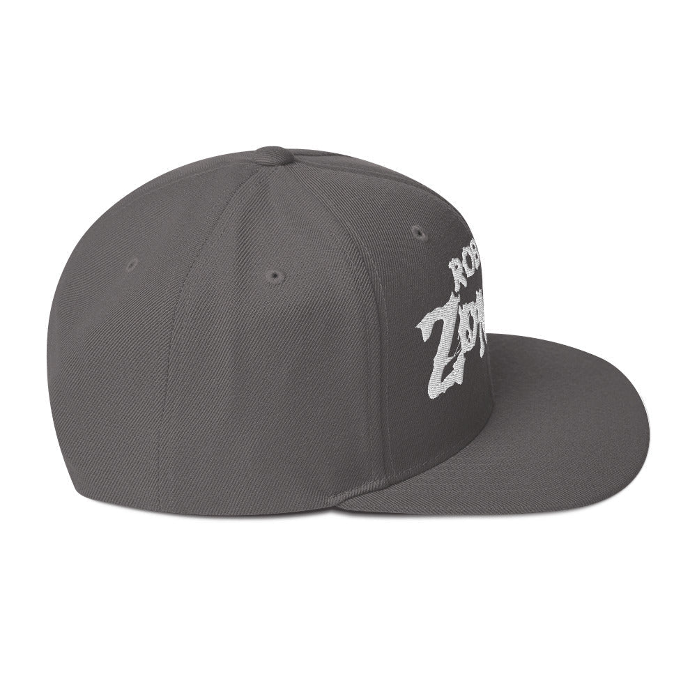 Rob Zombie Classic Logo Grey Embroidered Snap Back Hat [Apparel] (ONLINE ORDER ONLY)