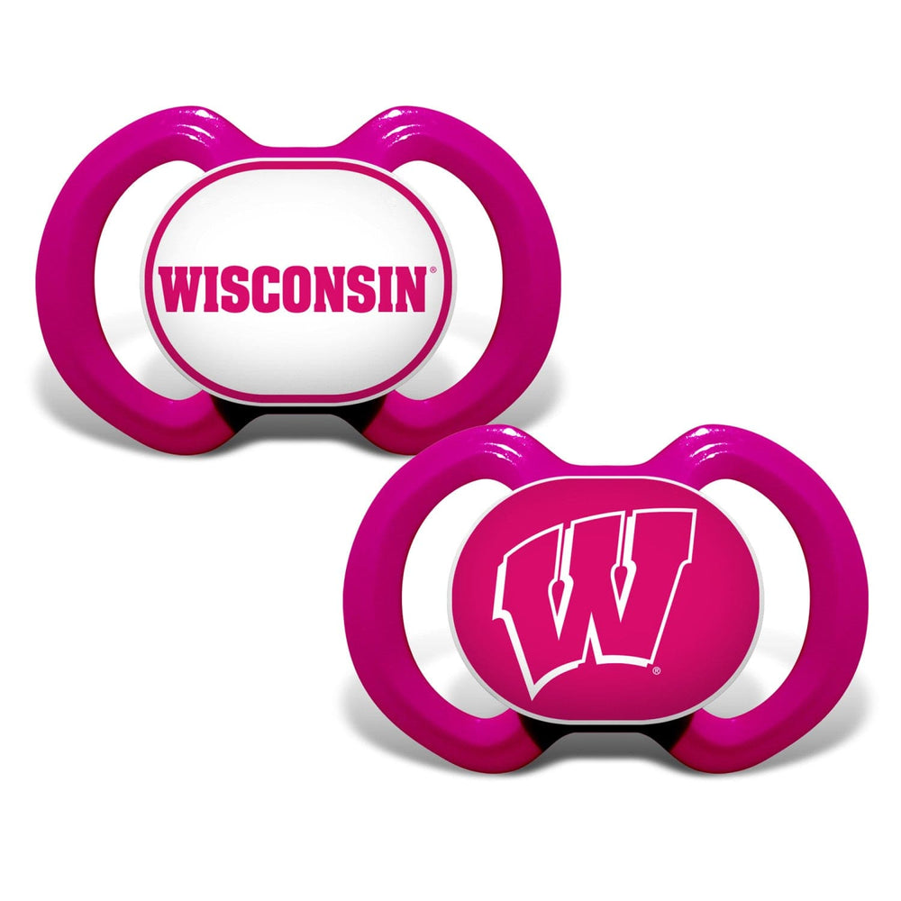 Wisconsin Badgers - Pink Pacifier 2-Pack (ONLINE ORDER ONLY)