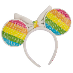 Loungefly: Disney - Sequin Rainbow Minnie Ears Headband (ONLINE ORDER ONLY)