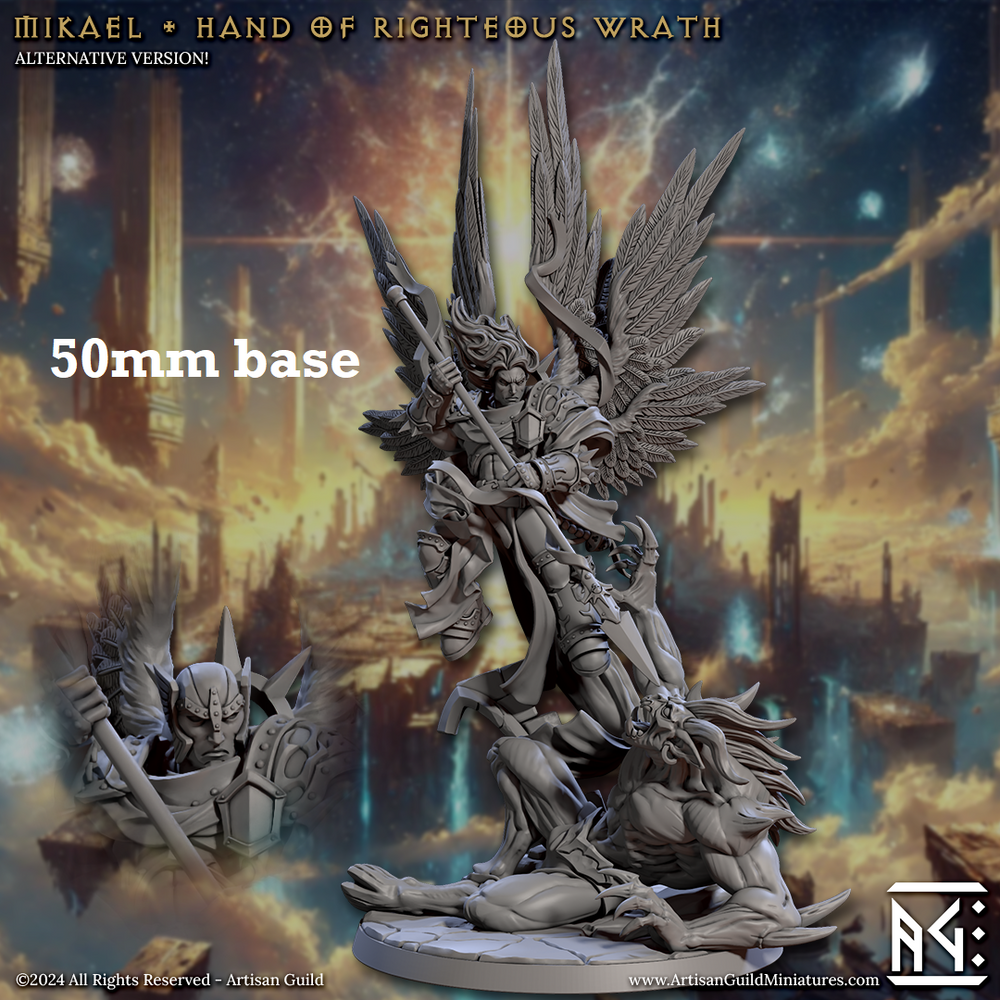 Mikael, Hand of Righteous Wrath (Male Angel Paladin Diorama) (Online Order Only)