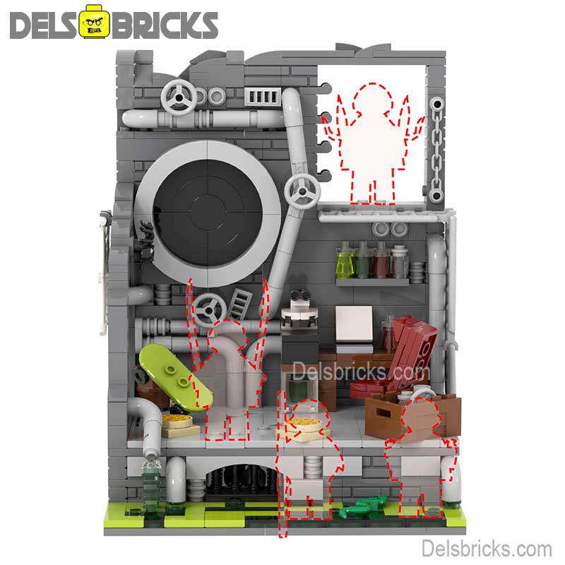 Teenage Mutant Ninja Turtles sewer Lair Lego Minifigures Custom Toys (ONLINE ORDER ONLY)