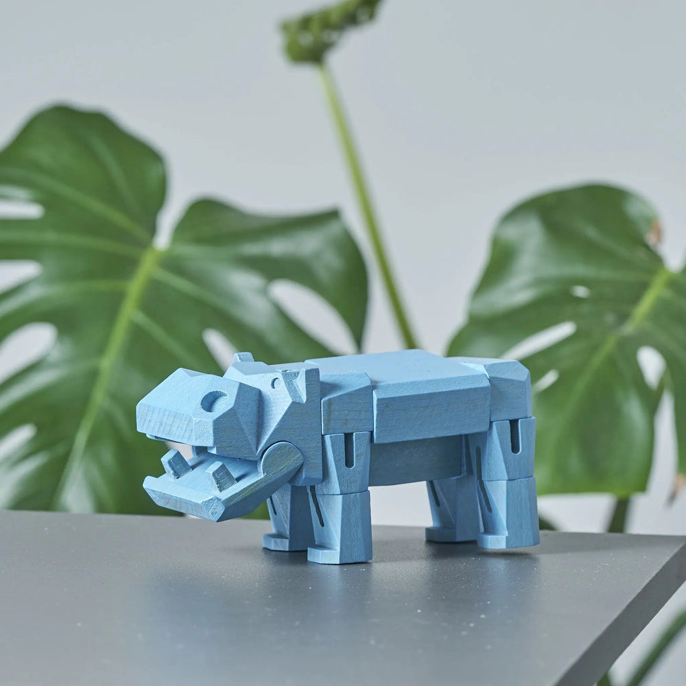 Modern Wooden Hippo Decor – Interactive Puzzle & Art Piece (ONLINE ORDER ONLY)