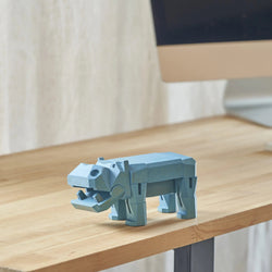 Modern Wooden Hippo Decor – Interactive Puzzle & Art Piece (ONLINE ORDER ONLY)