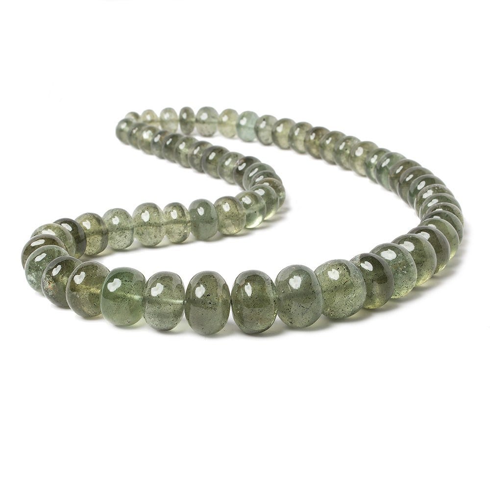 Moss Aquamarine Plain Rondelle Beads AA Grade (ONLINE ORDER ONLY)