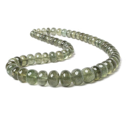 Moss Aquamarine Plain Rondelle Beads AA Grade (ONLINE ORDER ONLY)