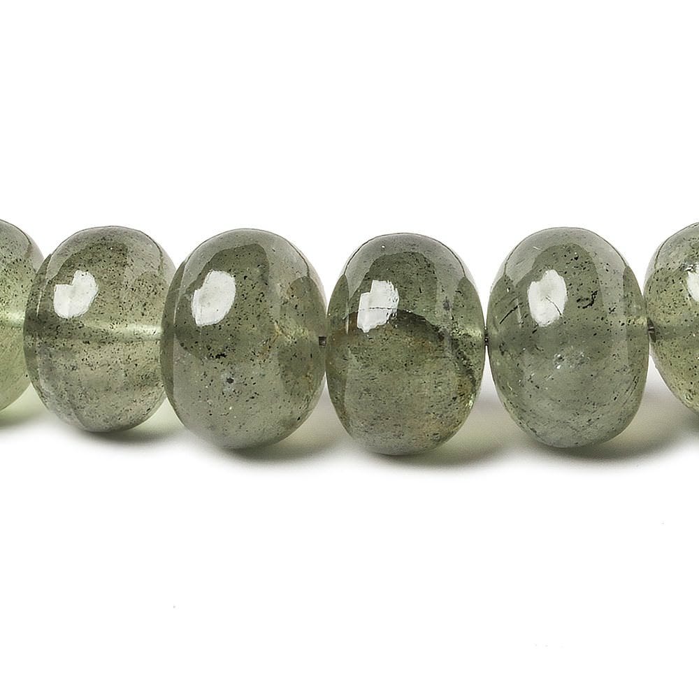 Moss Aquamarine Plain Rondelle Beads AA Grade (ONLINE ORDER ONLY)
