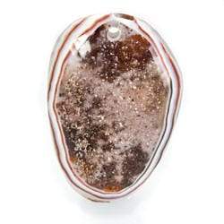 Multi-Color Agate Drusy Focal Bead with Drill Hole (ONLINE ORDER ONLY)