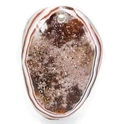 Multi-Color Agate Drusy Focal Bead with Drill Hole (ONLINE ORDER ONLY)