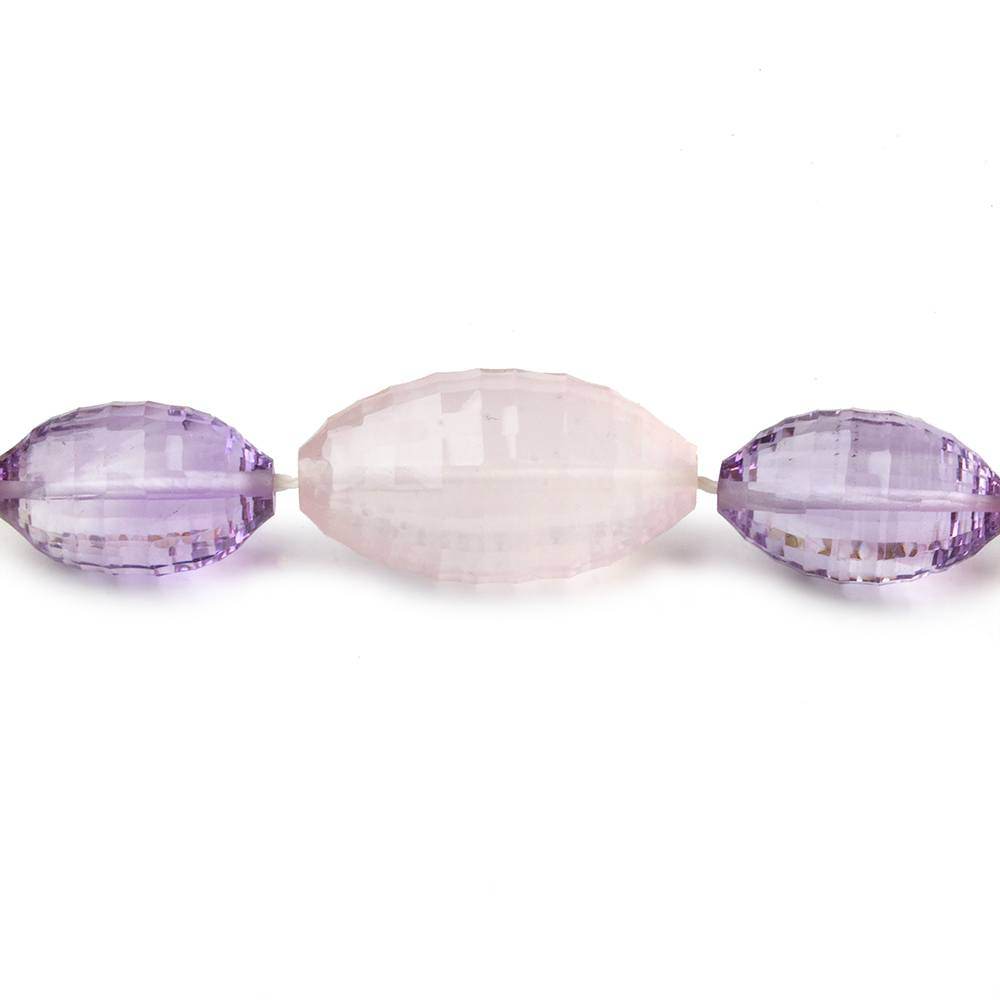 14-20mm Multi Gem concave checkerboard faceted marquise 16 inch 29 beads AAA (ONLINE ORDER ONLY)