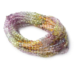 3-4.5mm Multi Color Madagascar Sapphire plain nuggets 18 inch 120 beads (ONLINE ORDER ONLY)