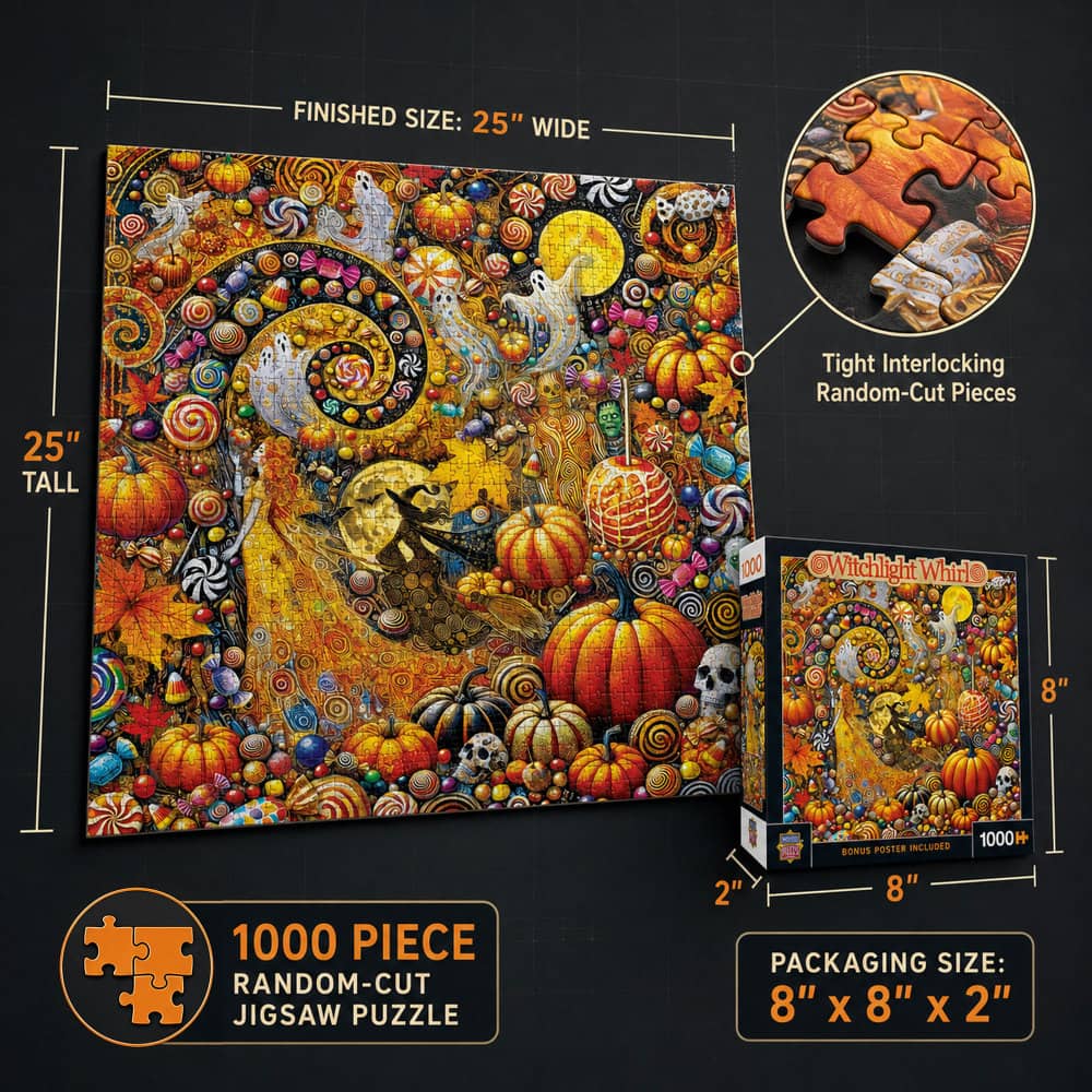 Halloween - Witchlight Whirl 1000 Piece Jigsaw Puzzle
