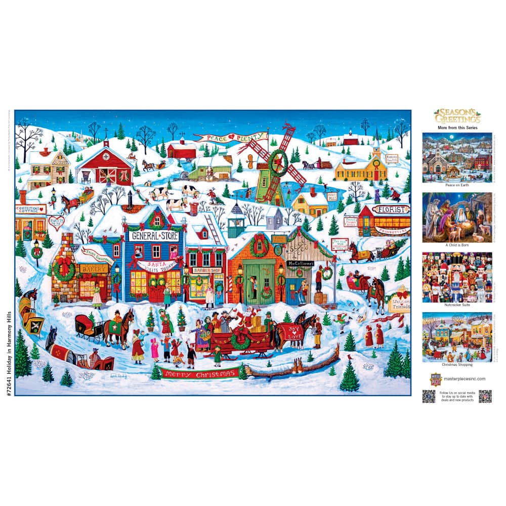 Season's Greetings - Holiday in Harmony Hills 1000 Piece Jigsaw Puzzle