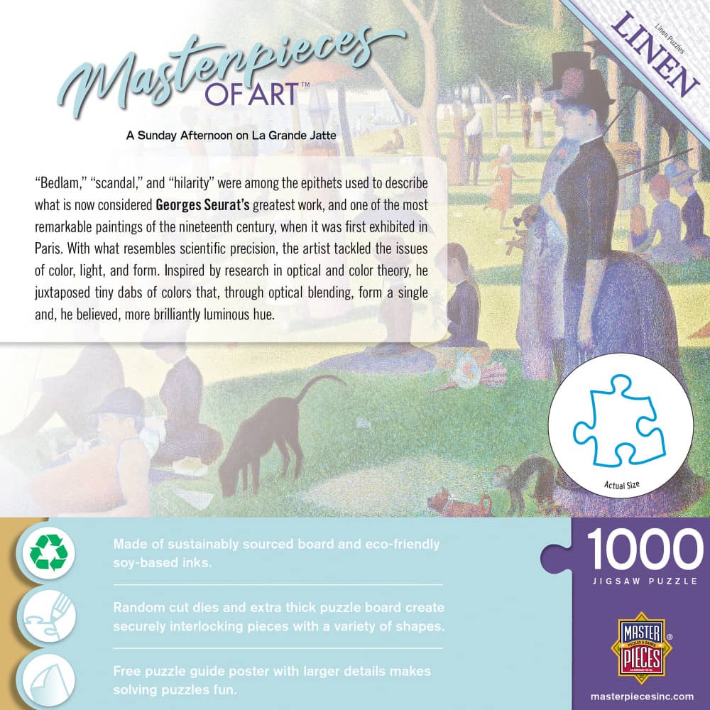MasterPieces of Art - A Sunday on La Grande Jatte 1000 Piece Jigsaw Puzzle