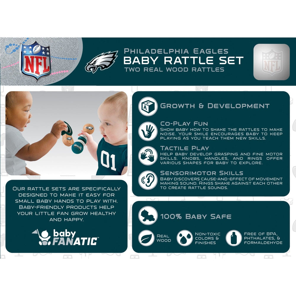 Philadelphia Eagles - Baby Rattles 2-Pack
