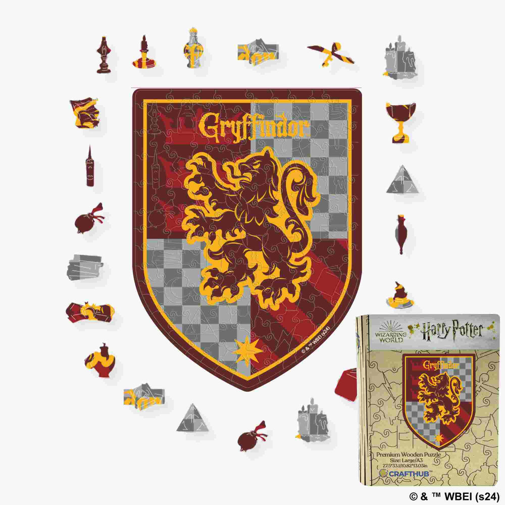 Harry Potter - Gryffindor Crest - House Prides Wooden Jigsaw Puzzle (Online Order Only)