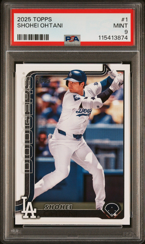 Graded 2025 Topps Shohei Ohtani #1 Baseball Card PSA 9 Mint (ONLINE ORDER ONLY)