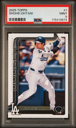 Graded 2025 Topps Shohei Ohtani #1 Baseball Card PSA 9 Mint (ONLINE ORDER ONLY)
