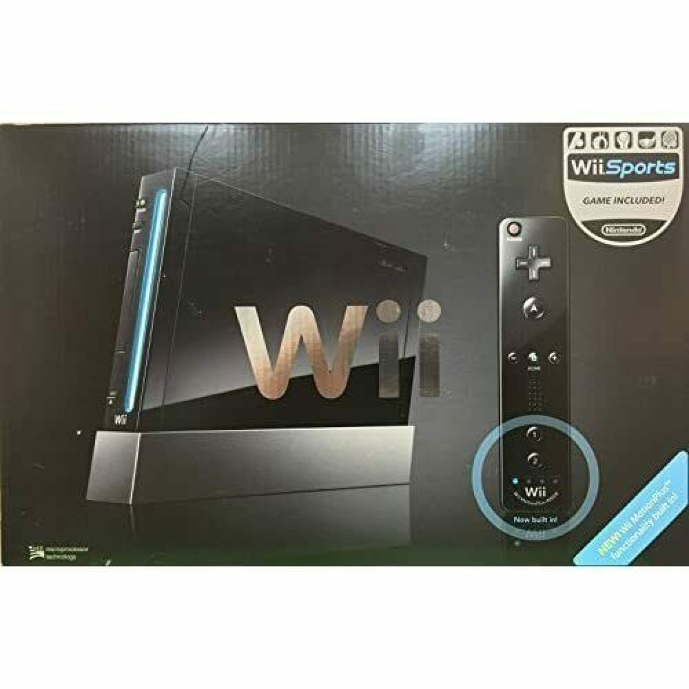 Nintendo Wii System: Black Console With Wii Sports (Wii) (Online Order Only)