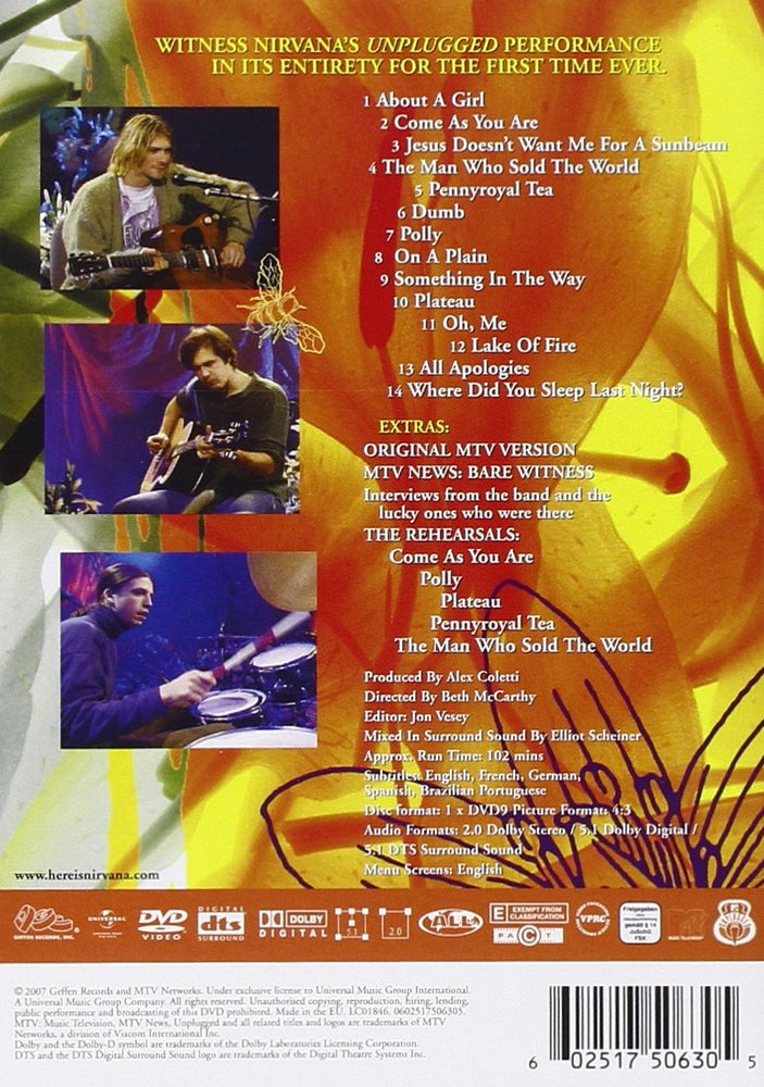 Nirvana - Unplugged in New York (Dolby, AC-3, Digital Theater System) (Dvd) [DVD] (ONLINE ORDER ONLY)