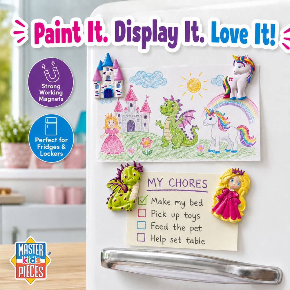 Magic & Make Believe - 4-Pack Plaster Magnets Paint Kit