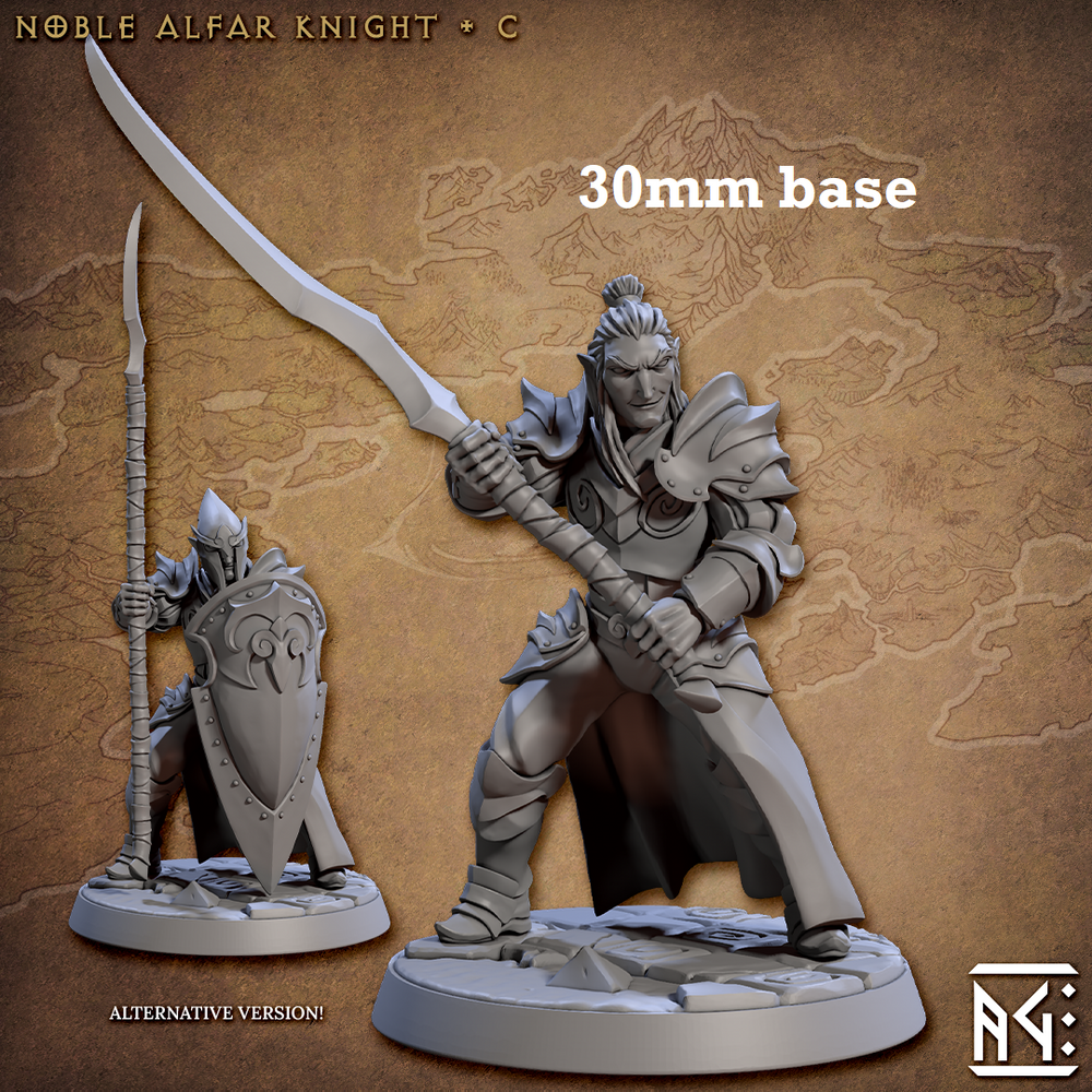Noble Alfar Knight: Sculpt C (Male High Elf Soldier) (Online Only)