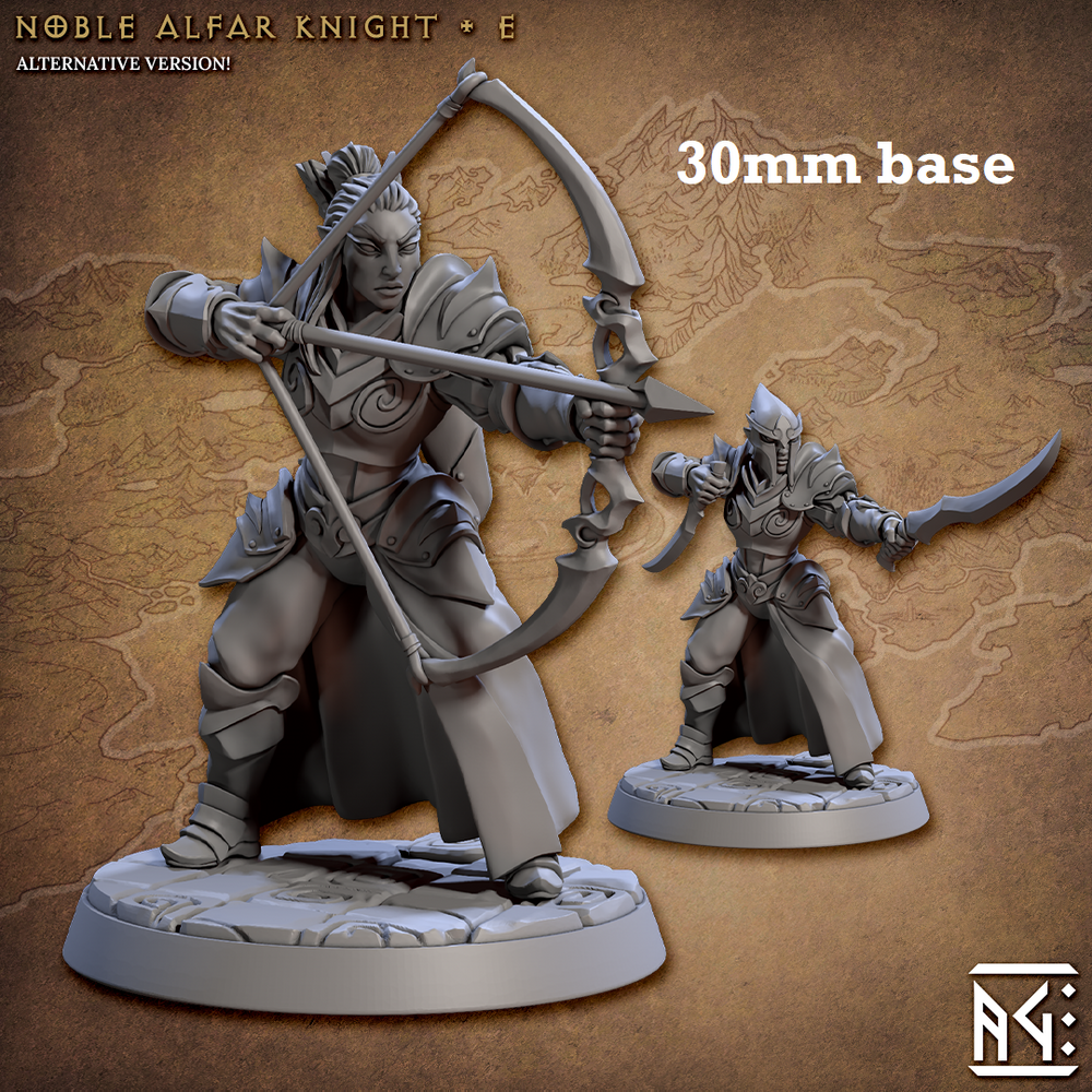 Noble Alfar Knight: Sculpt E (Female High Elf Ranger / Assassin) (Online Only)