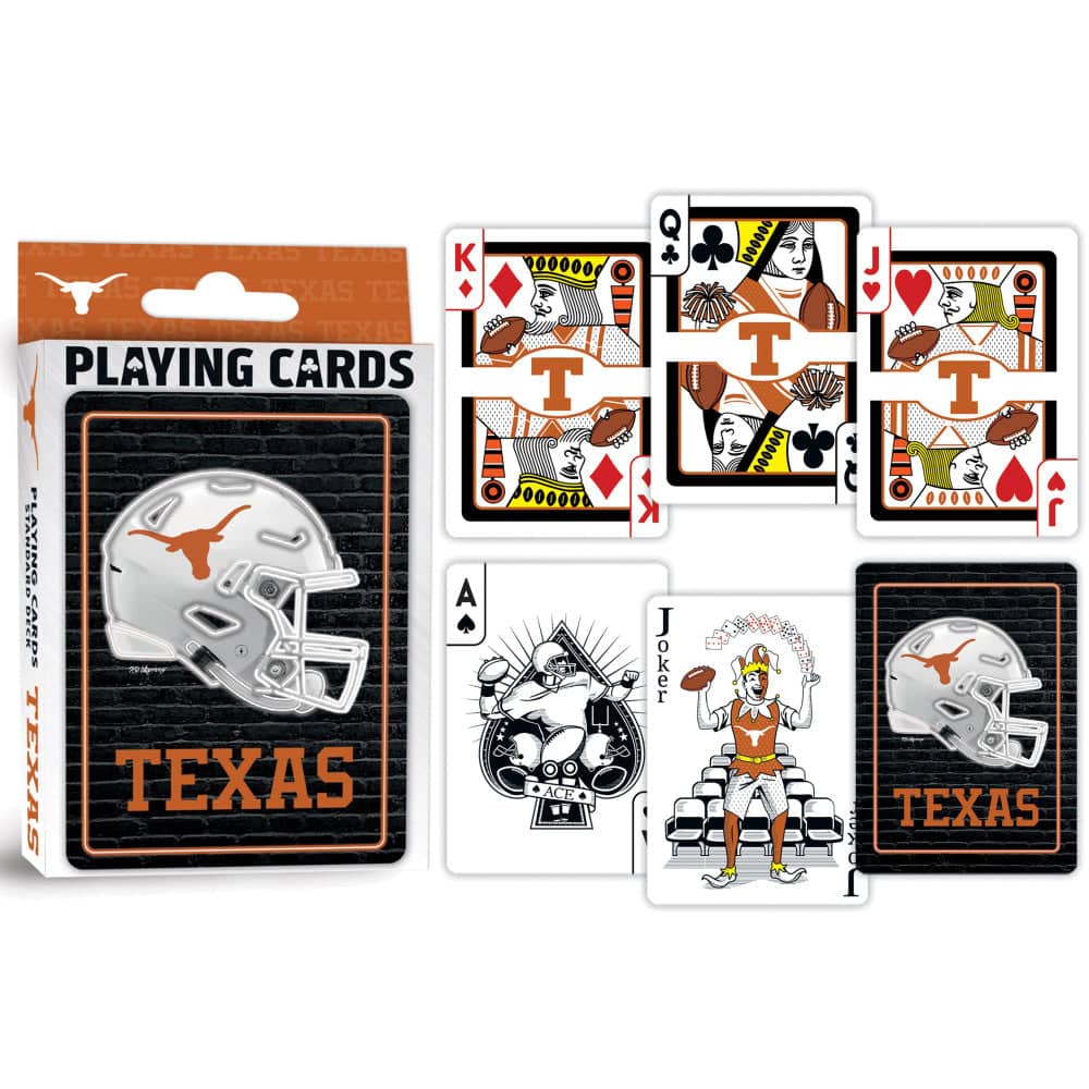 Texas Longhorns Neon Playing Cards - 54 Card Deck