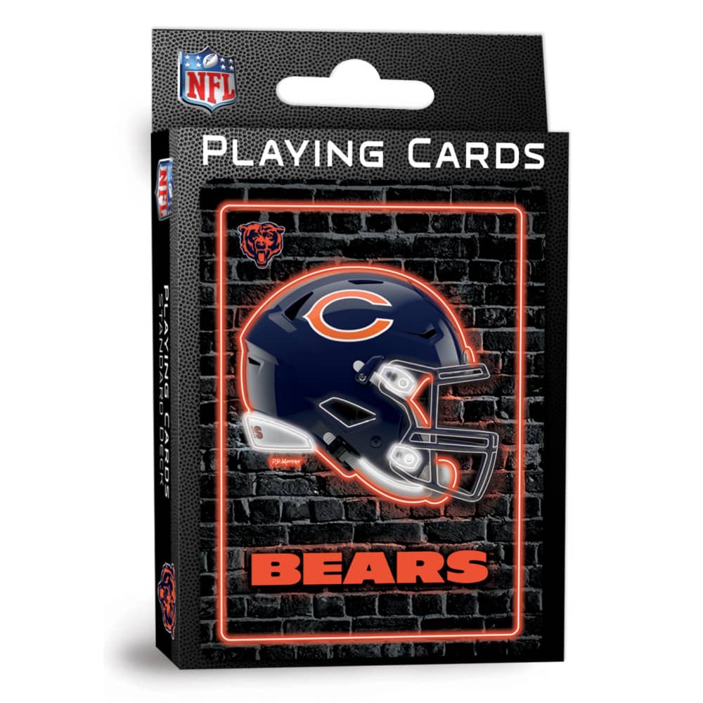Chicago Bears Neon Playing Cards - 54 Card Deck