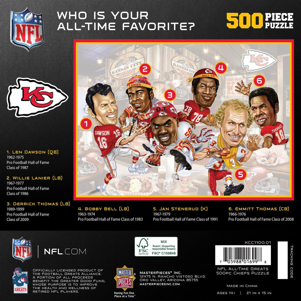 Kansas City Chiefs - All-Time Greats 500 Piece Jigsaw Puzzle