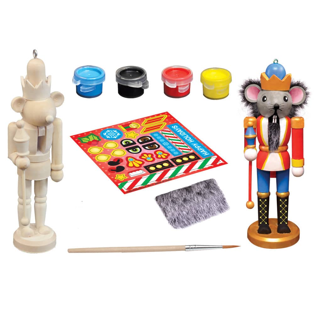 Nutcracker Mouse King Ornament Wood Paint Kit