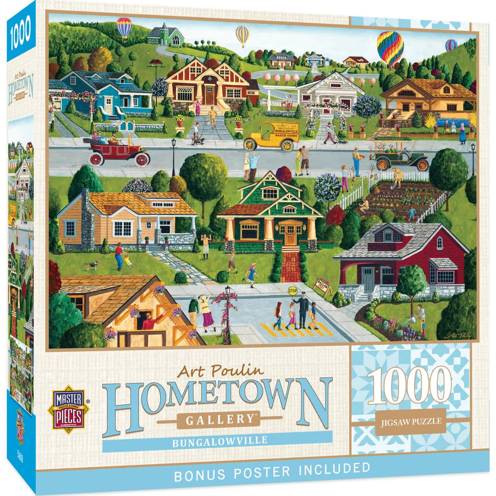 Hometown Gallery - Bungalowville 1000 Piece Jigsaw Puzzle